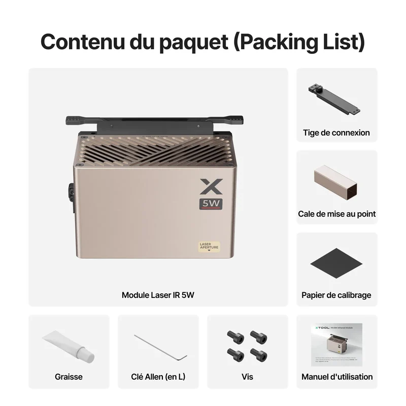 Module laser infrarouge (IR) 5 W pour xTool P3