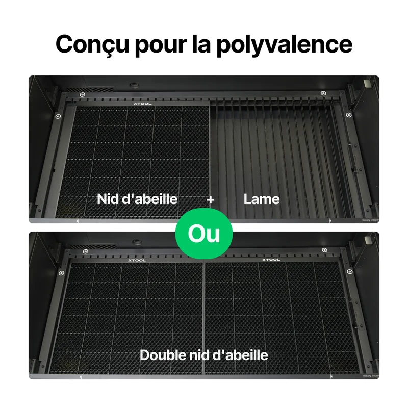 xTool P3 Panneau en nid d’abeilles | Aluminium, ultra-léger, sans rouille