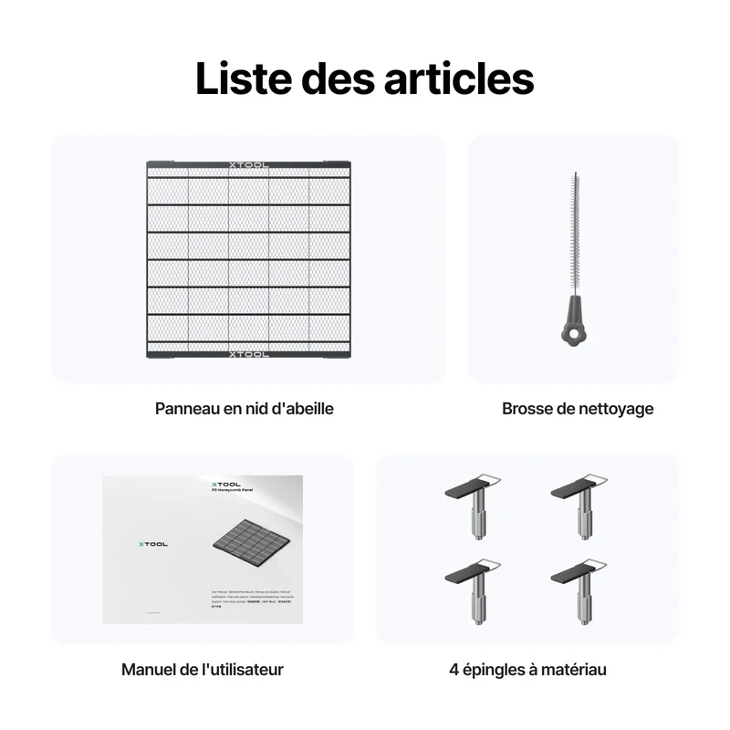 xTool P3 Panneau en nid d’abeilles | Aluminium, ultra-léger, sans rouille