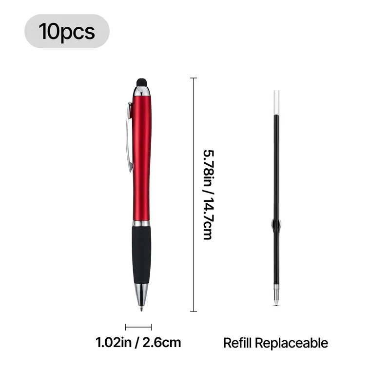 Stylos à bille tactile avec lumière LED (10 pièces)