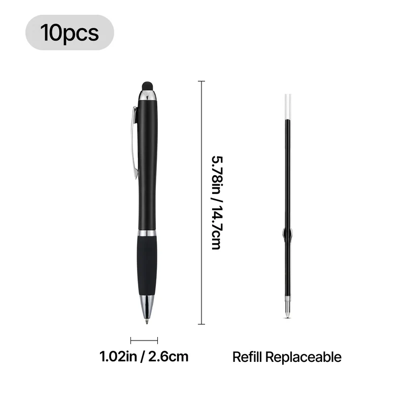 Stylos à bille tactile avec lumière LED (10 pièces)