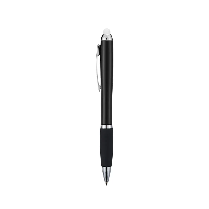 Stylos à bille noirs avec lumières LED multicolores (10 pièces)
