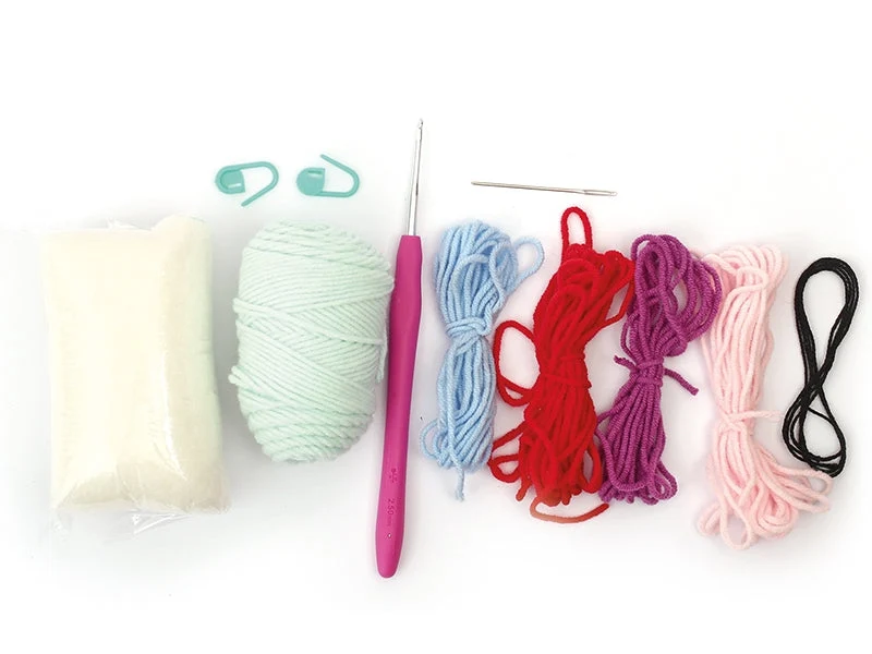 Kit Minigurumi Kazuo le Lion 10 cm – Kit Crochet Kawaii Graine Créative