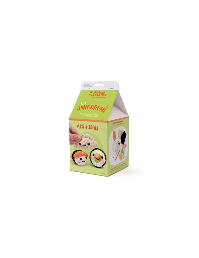 Kit Amigurumi Mes Sushis – Coffret Crochet Kawaii Graine Créative