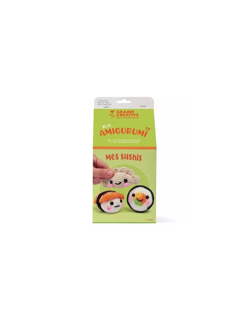 Kit Amigurumi Mes Sushis – Coffret Crochet Kawaii Graine Créative