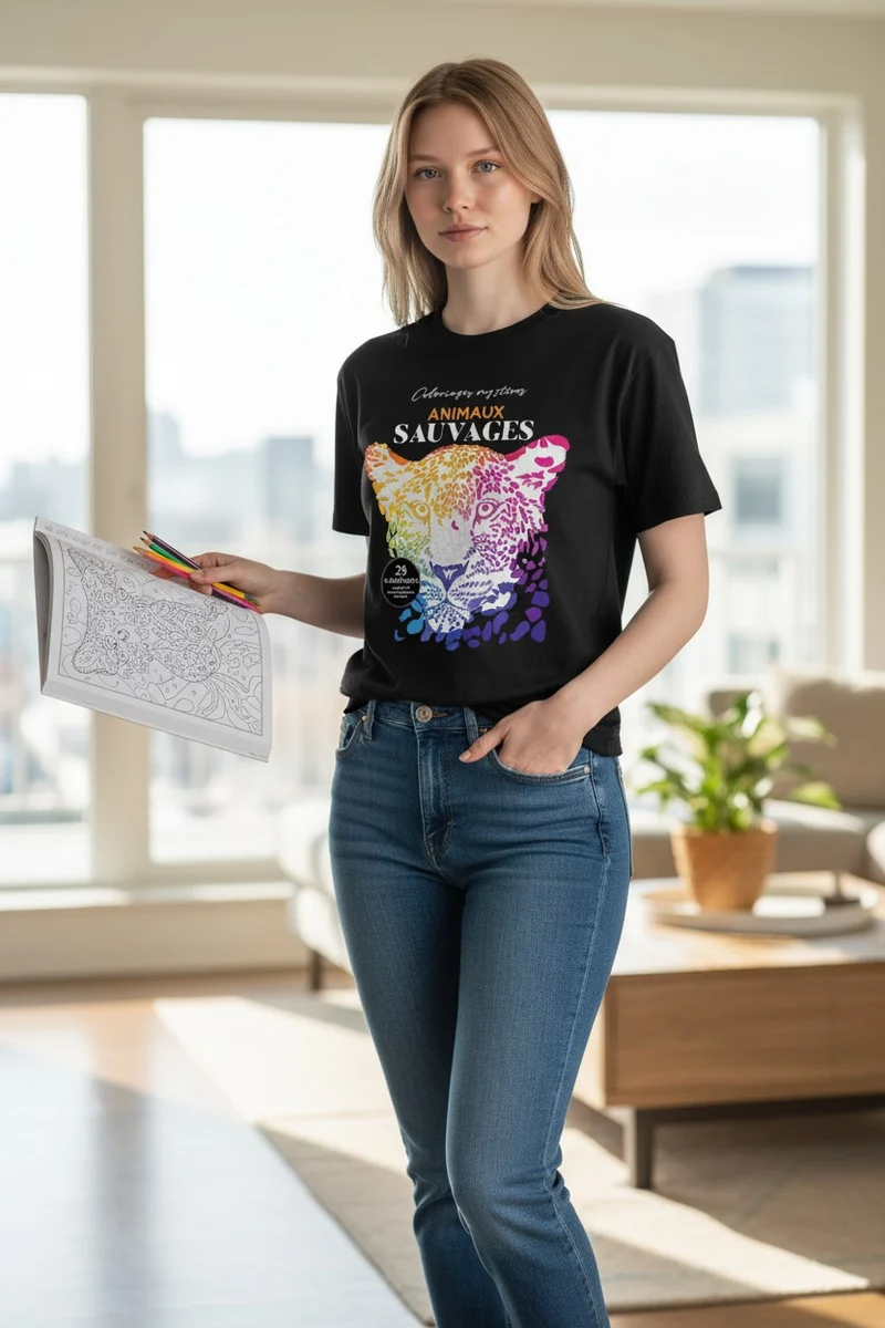 Coloriages Mystères Animaux Sauvages – Livre d’Art-Thérapie Adulte Marabout