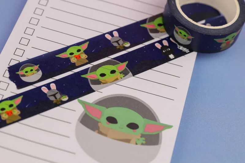 Washi Tape Baby Yoda Grogu Mandalorian – Ruban Adhésif Star Wars