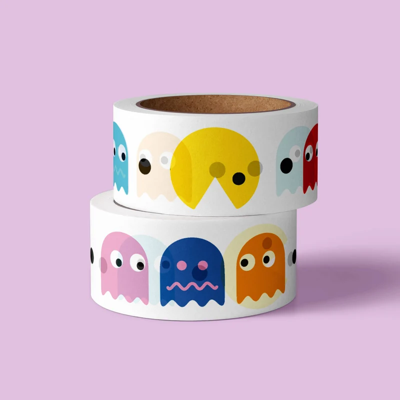 Washi Tape Pac Man – Ruban Adhésif Gaming Rétro Kawaii
