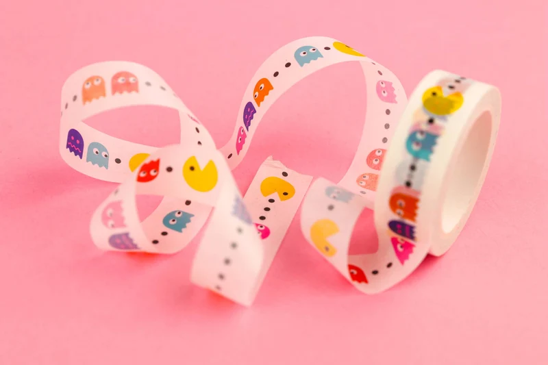 Washi Tape Pac Man – Ruban Adhésif Gaming Rétro Kawaii