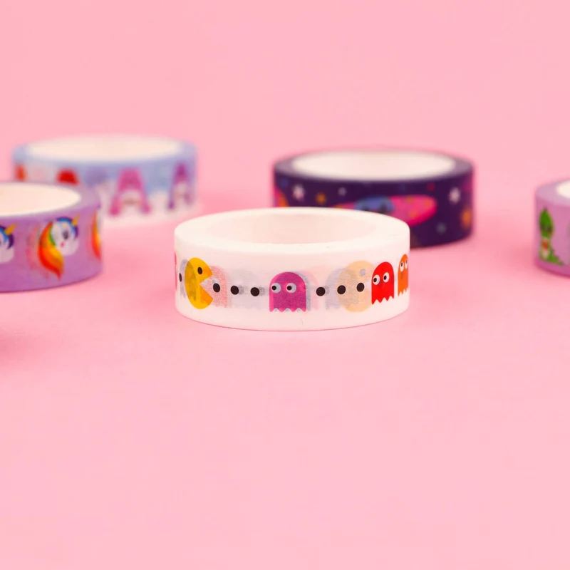 Washi Tape Pac Man – Ruban Adhésif Gaming Rétro Kawaii