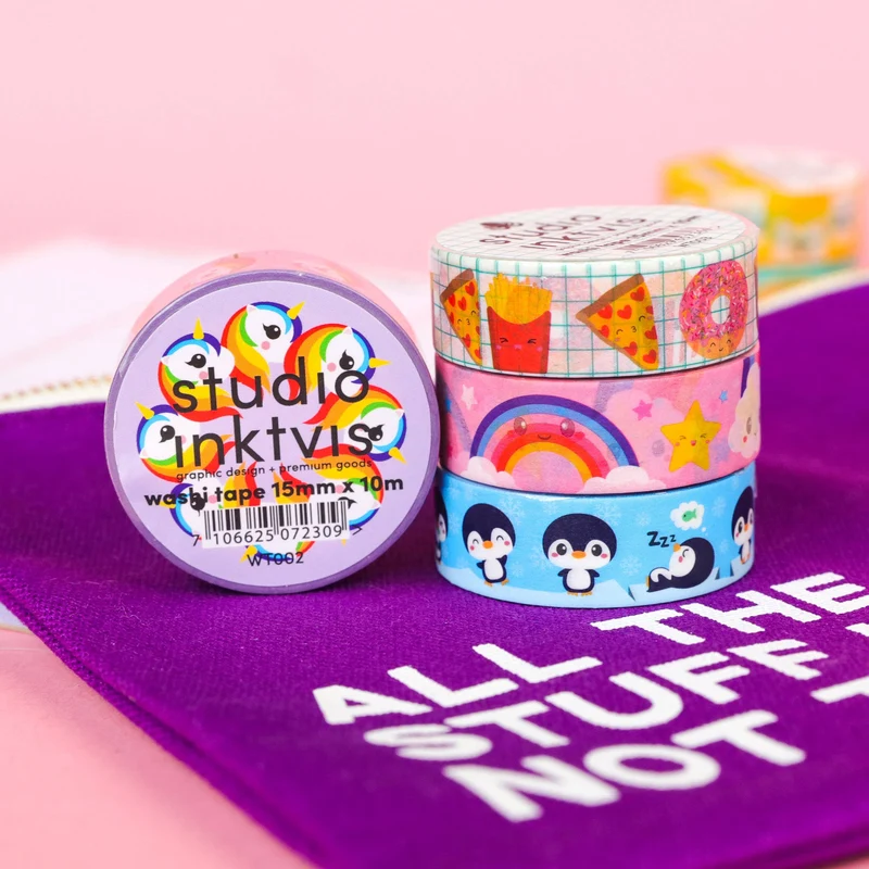Washi Tape Arc-en-Ciel Nuage – Ruban Adhésif Kawaii Bullet Journal