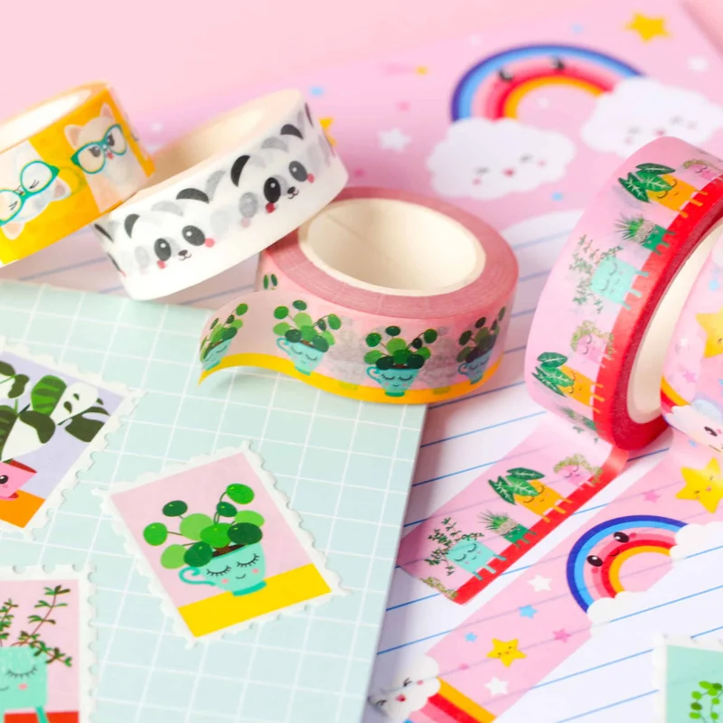 Washi Tape Arc-en-Ciel Nuage – Ruban Adhésif Kawaii Bullet Journal