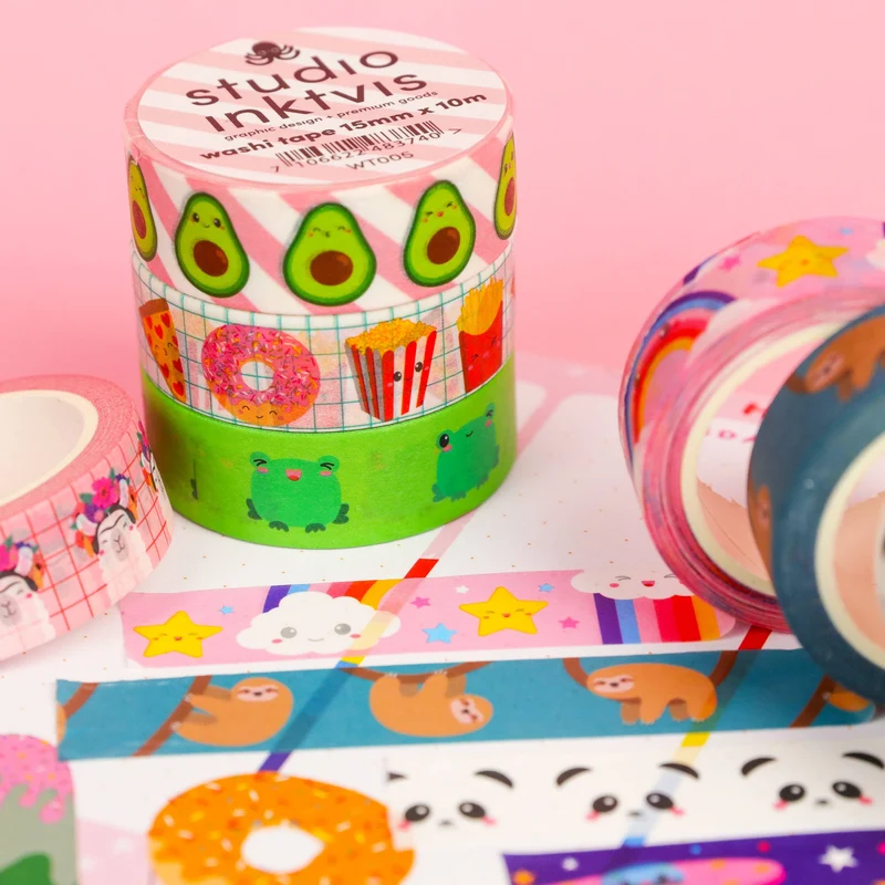 Washi Tape Avocat – Ruban Adhésif Kawaii Bullet Journal