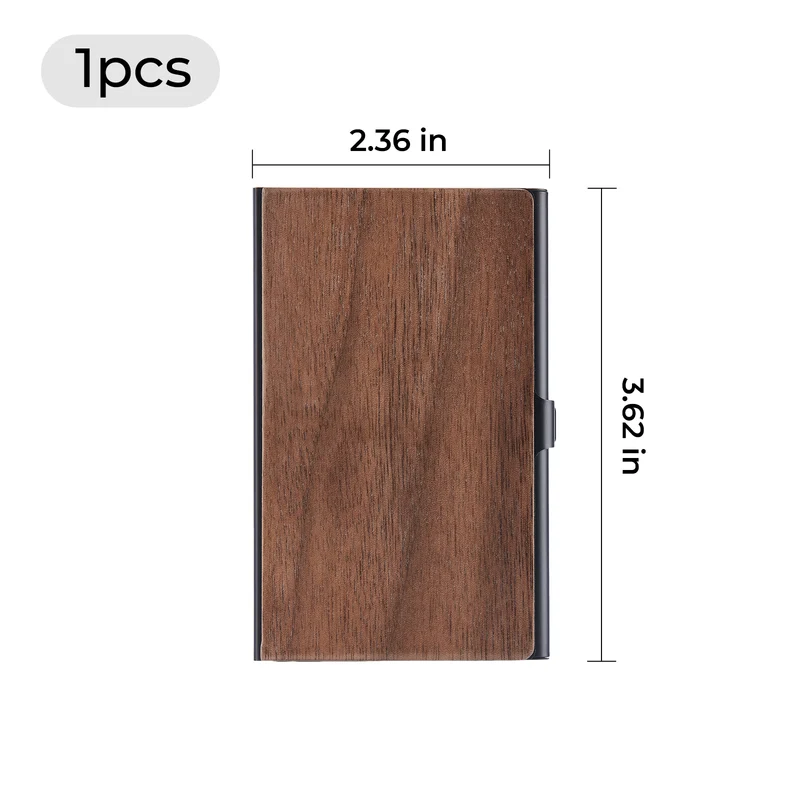 Porte-cartes de visite en bois de noyer (1 pièce)