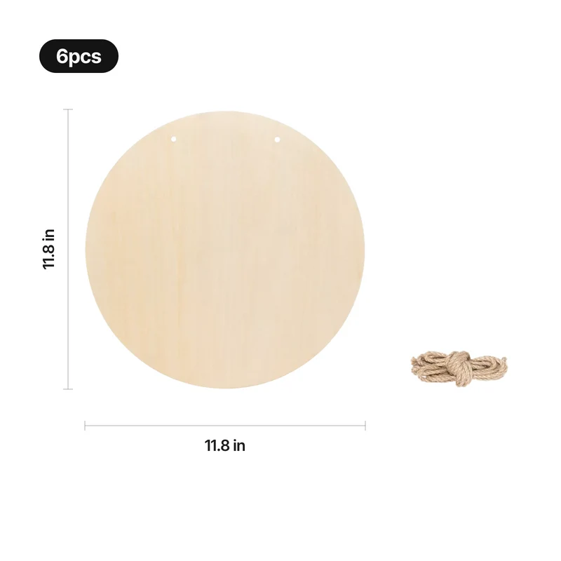3 mm Rondins en bois de tilleul brut (6 pcs)