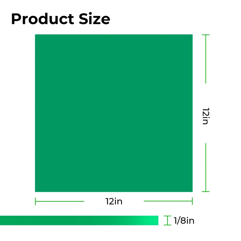 3 mm Feuille acrylique verte opaque brillante pour découpe laser diode (3 pièces)
