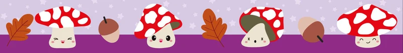 Washi Tape Champignons Automne – Ruban Adhésif Automnal Kawaii