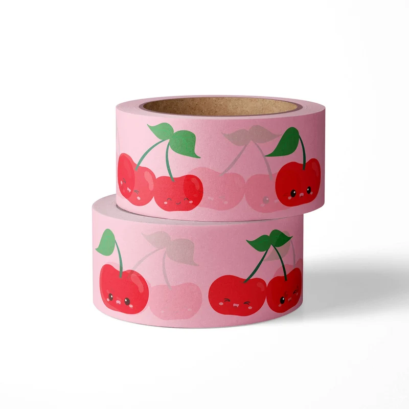 Washi Tape Cerises – Ruban Adhésif Kawaii Scrapbooking & Bullet Journal