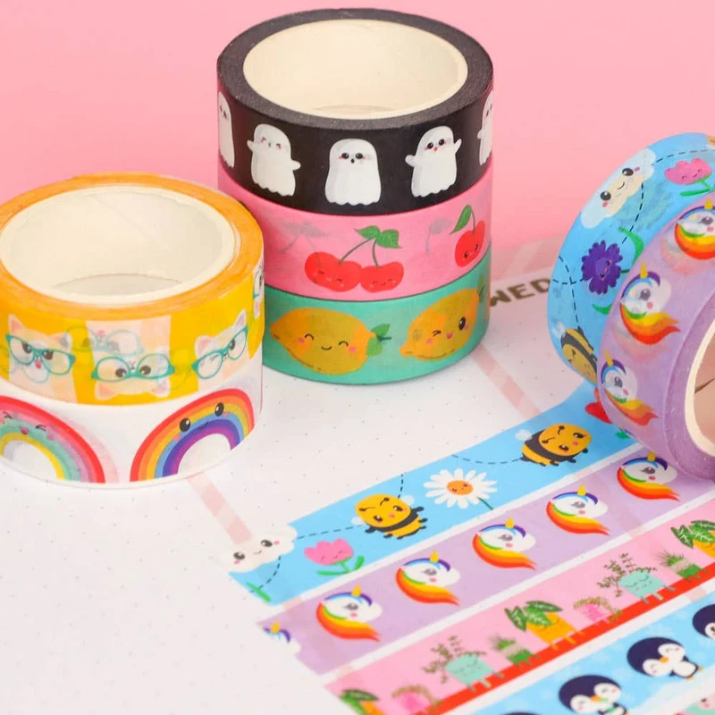 Washi Tape Cerises – Ruban Adhésif Kawaii Scrapbooking & Bullet Journal