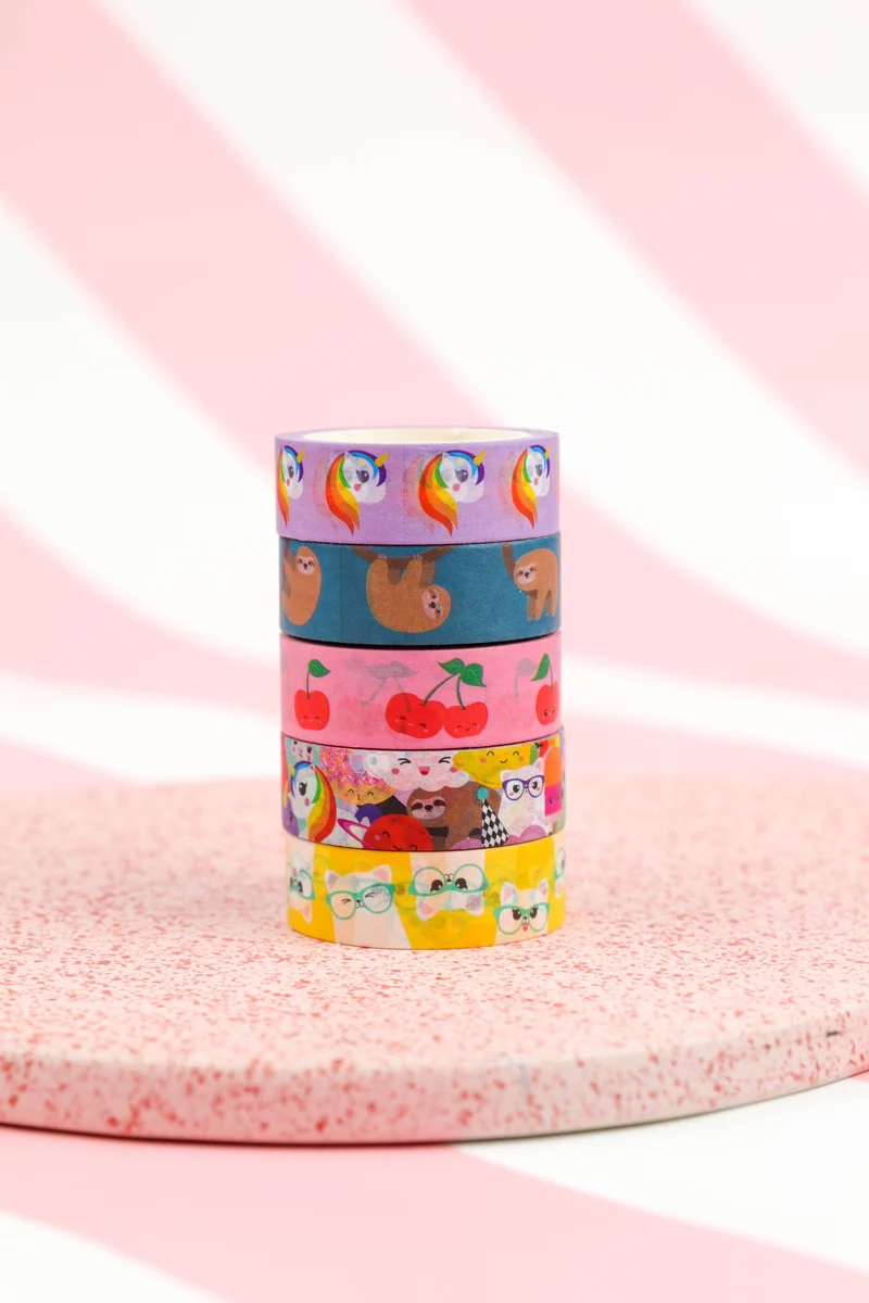 Washi Tape Cerises – Ruban Adhésif Kawaii Scrapbooking & Bullet Journal