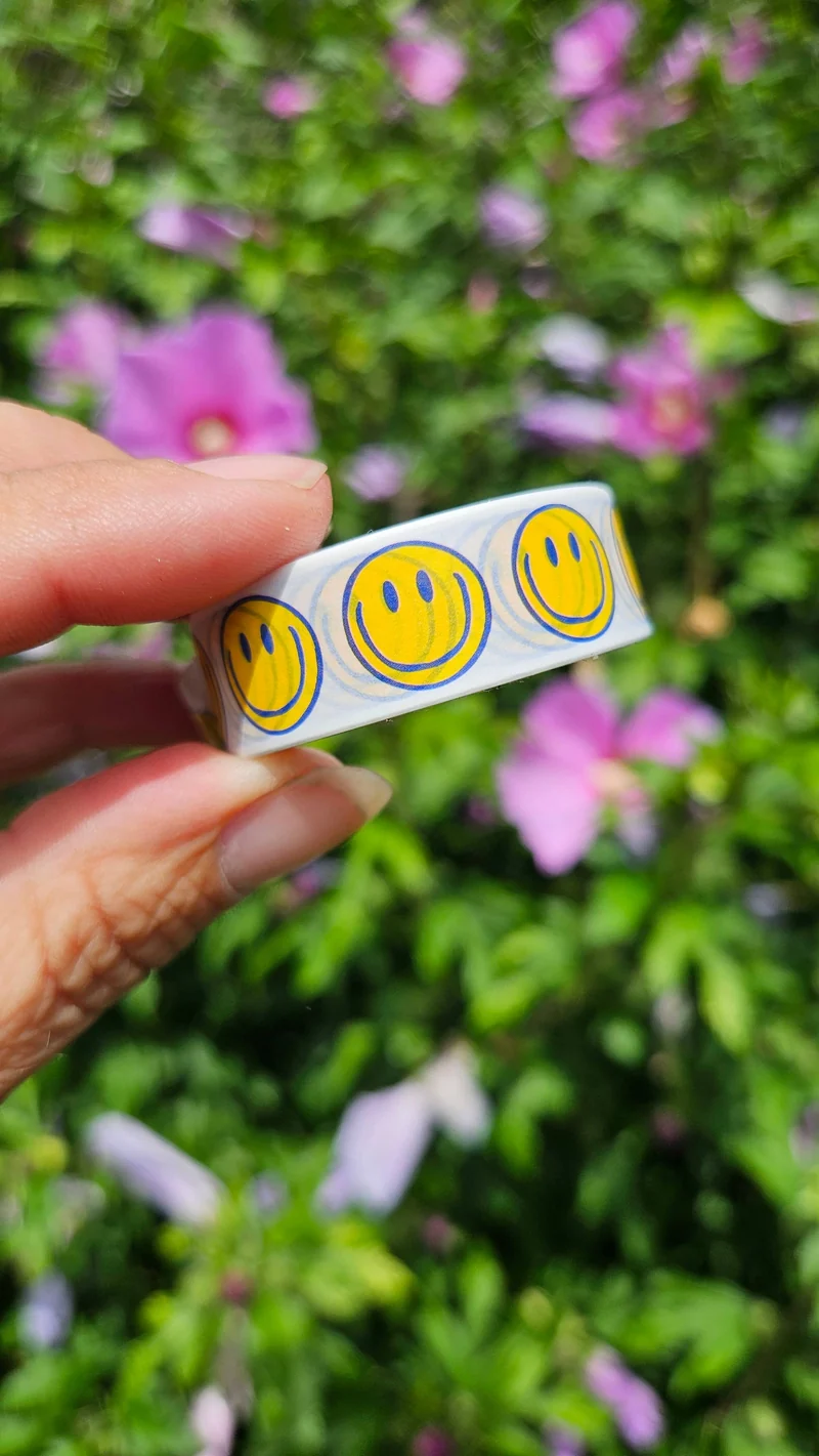 Washi Tape Smiley Bonne Journée – Ruban Adhésif Kawaii & Bullet Journal