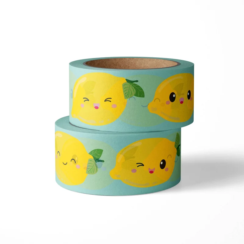 Washi Tape Citron – Ruban Adhésif Décoratif Kawaii & Bullet Journal