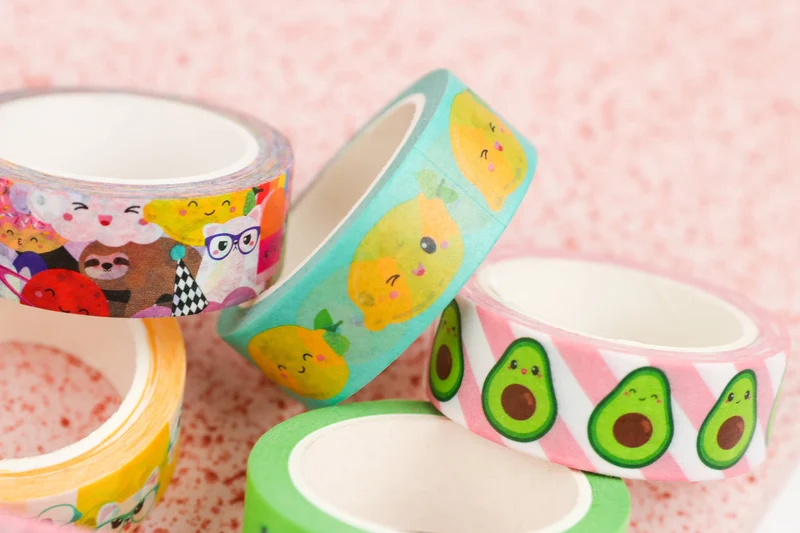 Washi Tape Citron – Ruban Adhésif Décoratif Kawaii & Bullet Journal