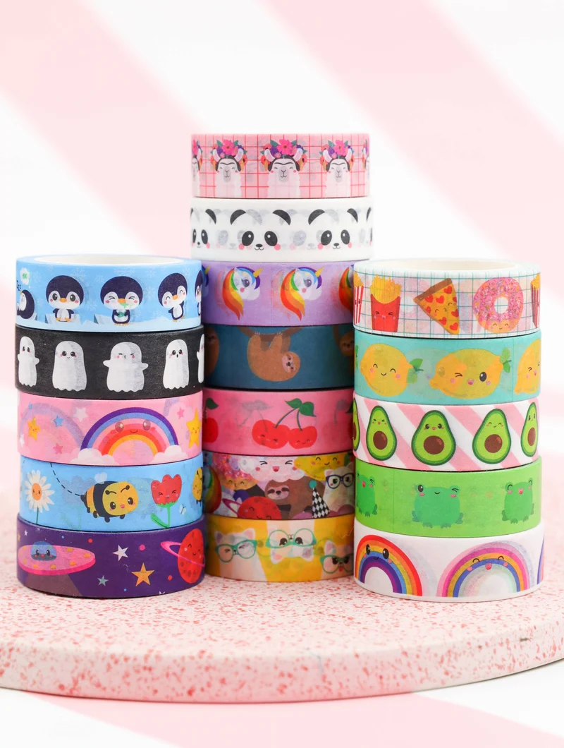 Washi Tape Citron – Ruban Adhésif Décoratif Kawaii & Bullet Journal