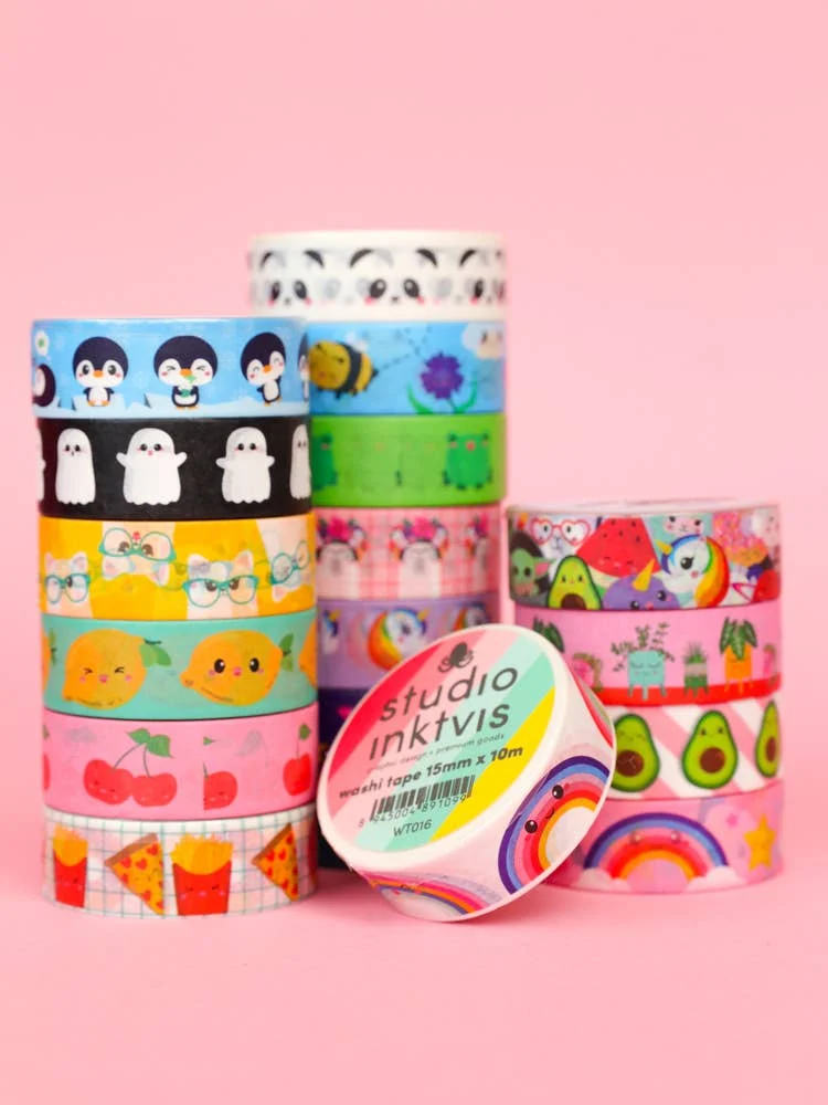 Washi Tape Citron – Ruban Adhésif Décoratif Kawaii & Bullet Journal