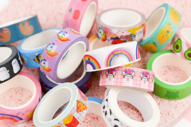 Washi Tape Citron – Ruban Adhésif Décoratif Kawaii & Bullet Journal