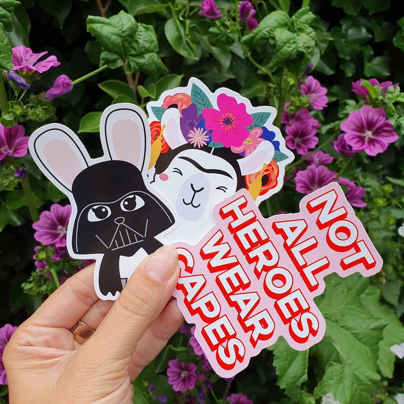 Sticker Lama Frida Kahlo – Autocollant Vinyle Kawaii & Artistique