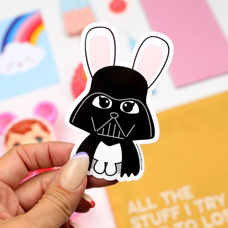 Sticker Star Wars Darth Bunny – Sticker Kawaii Dark Vador Lapin