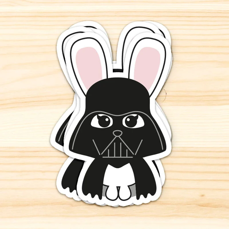 Sticker Star Wars Darth Bunny – Sticker Kawaii Dark Vador Lapin