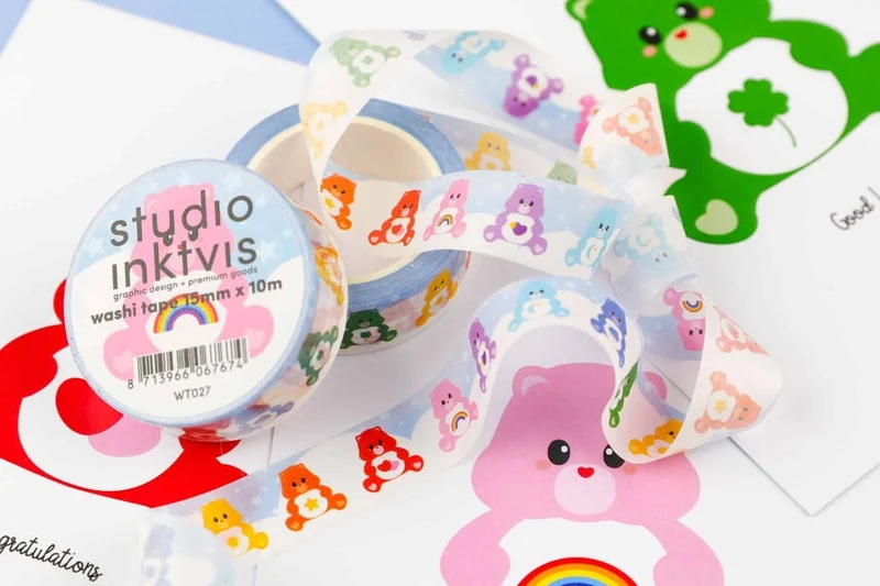 Washi Tape Care Bears – Ruban adhésif coloré Studio Inktvis Bullet Journal