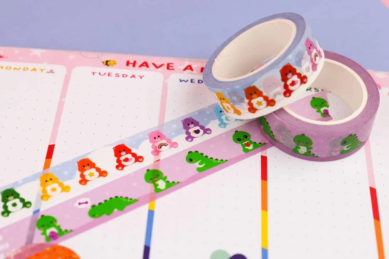 Washi Tape Care Bears – Ruban adhésif coloré Studio Inktvis Bullet Journal