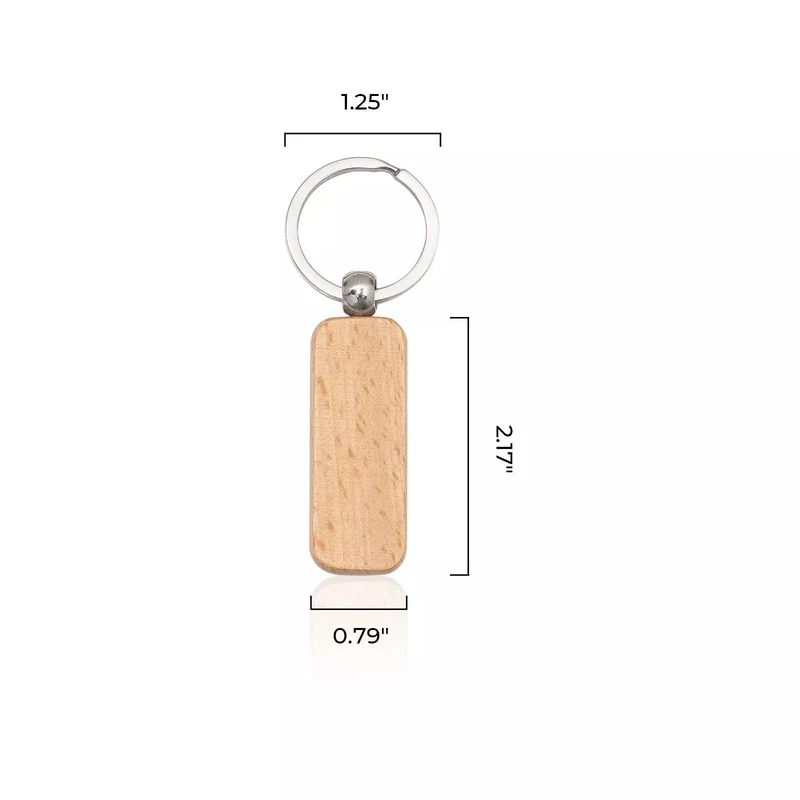 Porte-clés en bois (10 pièces)