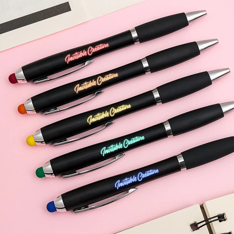 Stylos à bille avec lumières LED multicolores (10 pièces)