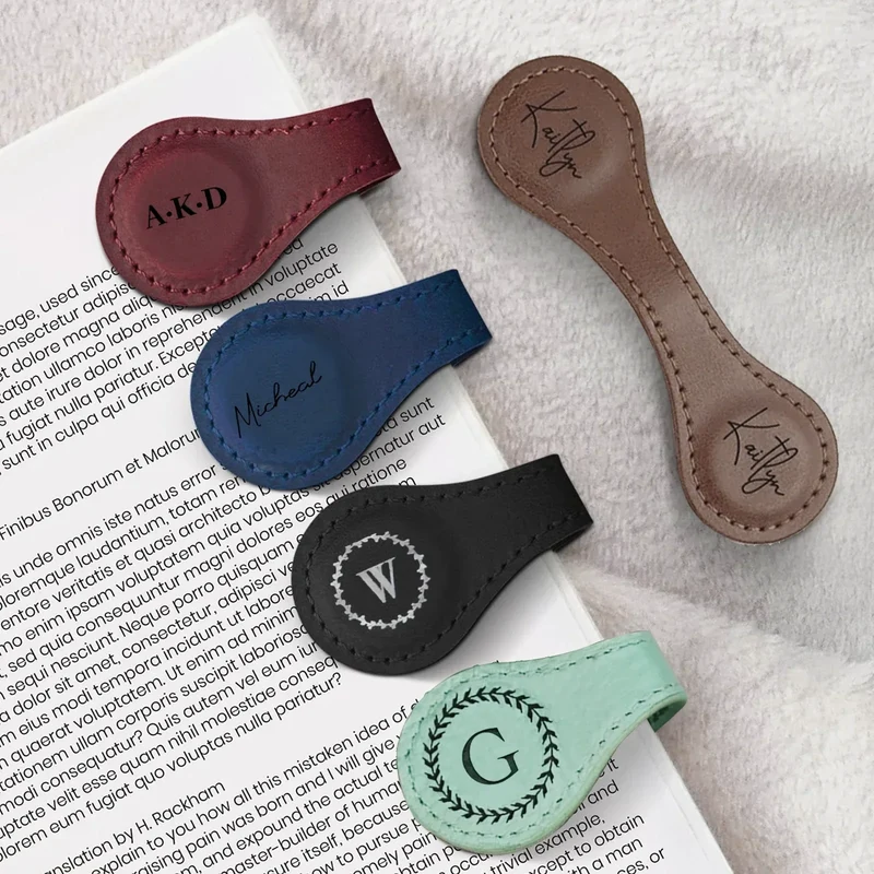 Marque-page magnétique en PU laserisable de couleur mixte (6 pièces)