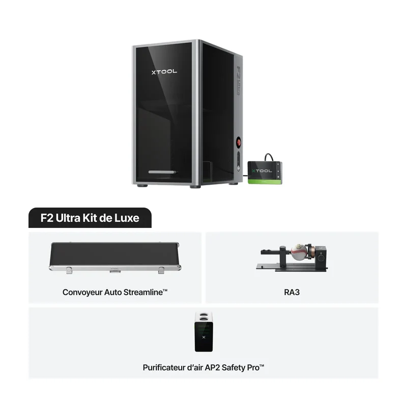 xTool F2 Ultra – Graveur Laser Double MOPA 60W + Diode 40W