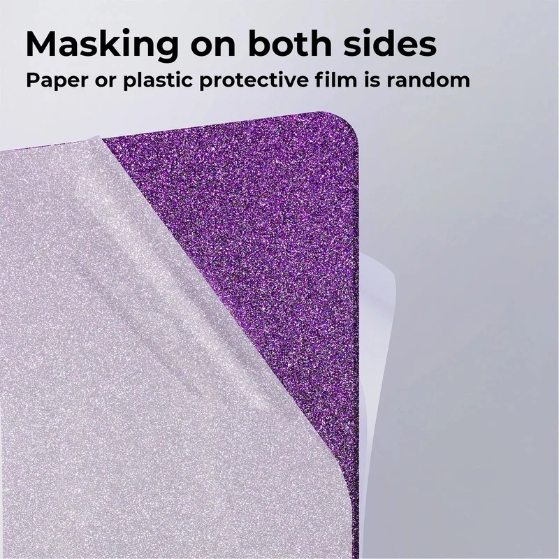 Feuille d'acrylique opaque brillante pailletée violette 3 mm (3 pièces)