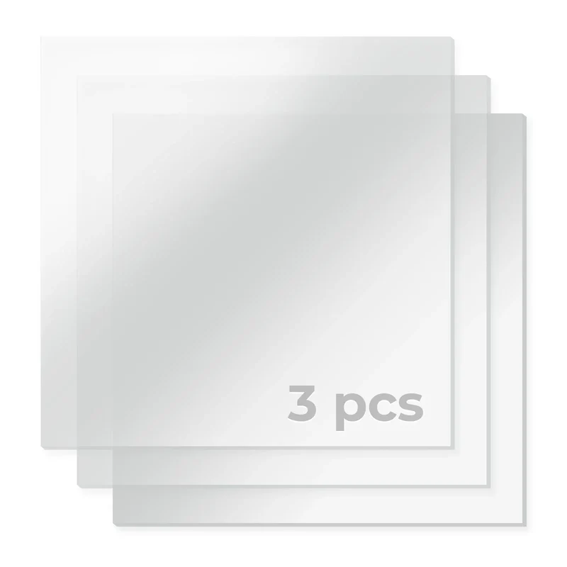 Feuille d'acrylique miroir translucide 2 mm (3 pièces)