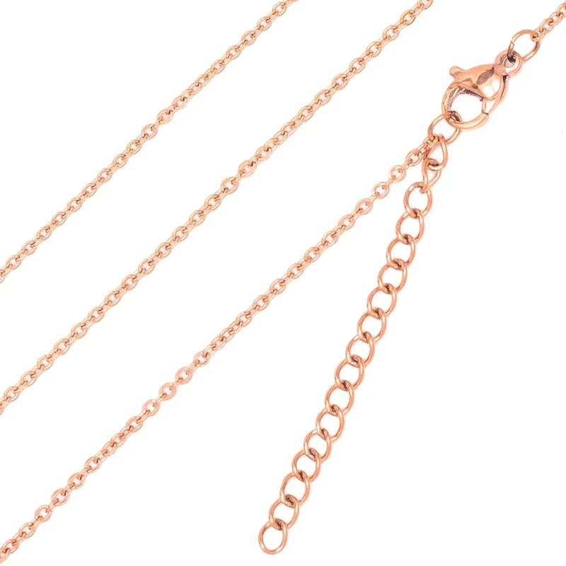 Chaînes en acier inoxydable or rose (10 pièces)