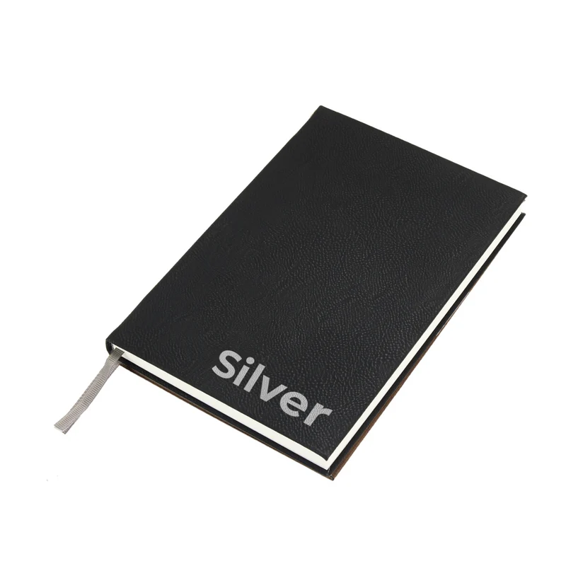 Carnet PU gravable noir à argenté