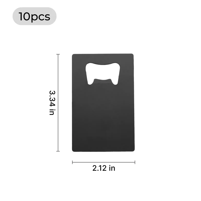 Ouvre-bouteille carte de crédit noire (10 pièces)
