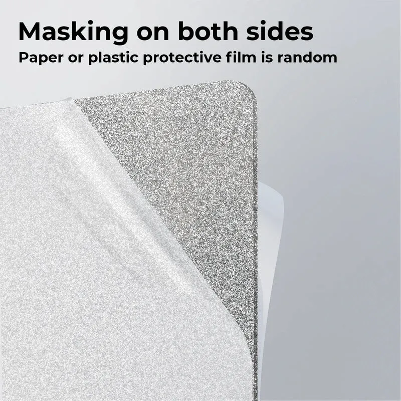 Feuille d'acrylique opaque brillante pailletée argent 3 mm (3 pièces)