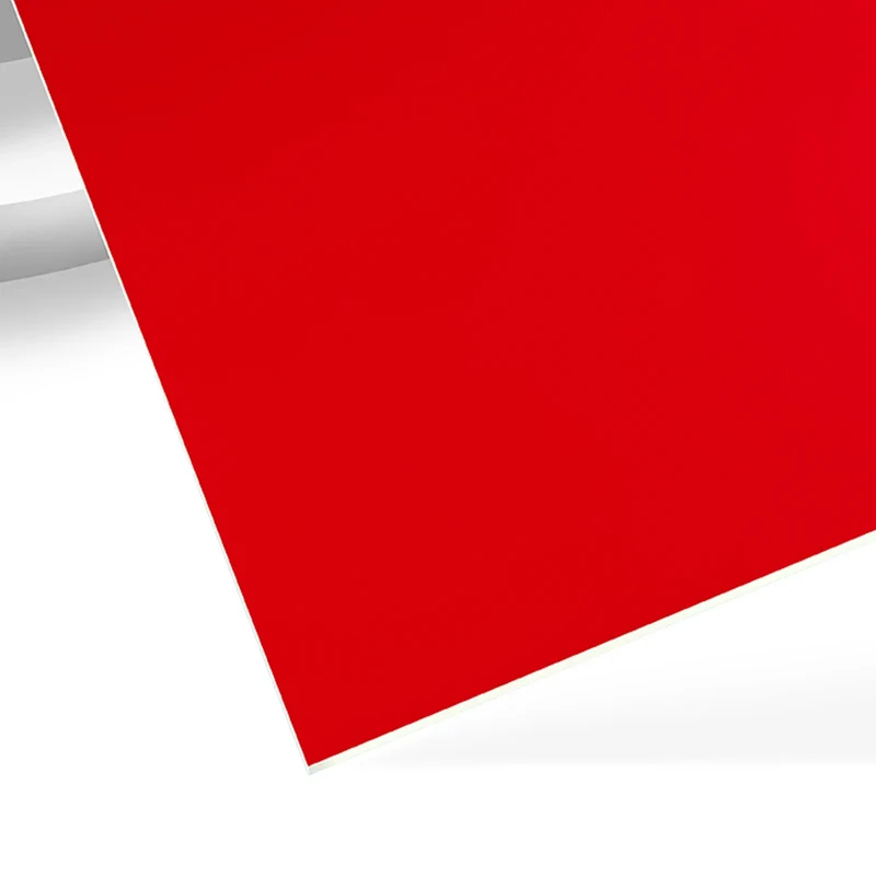 Feuille d'acrylique bicolore rouge à blanc de 3 mm (3 pièces)