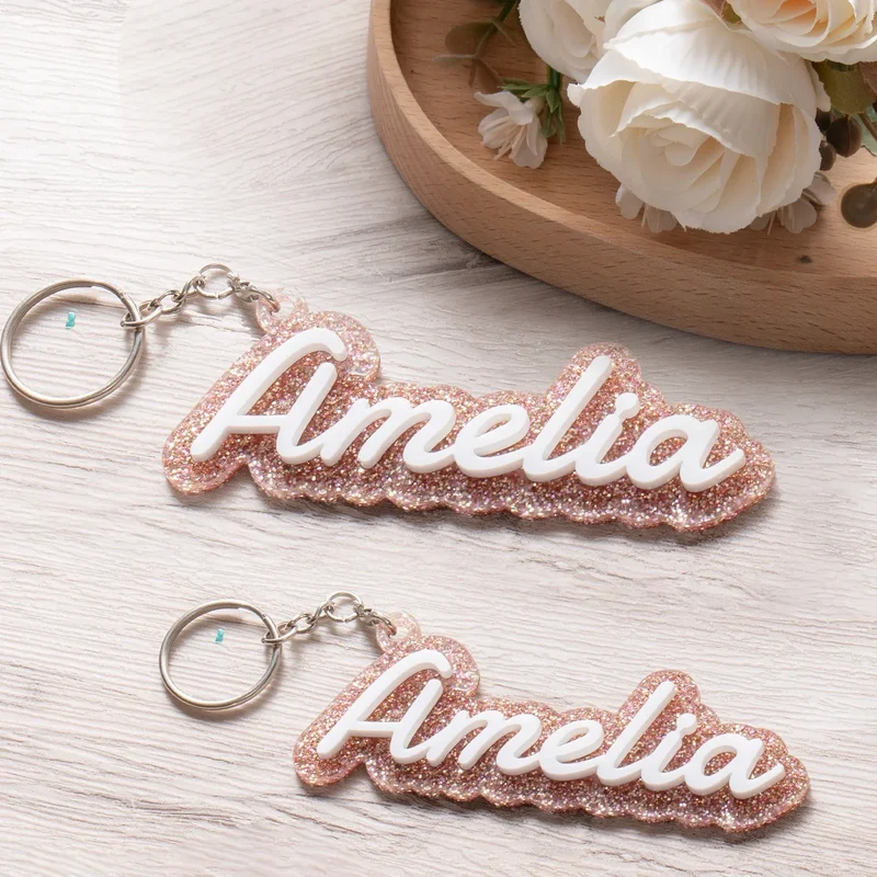 Plaque Acrylique Pailletée Rose Gold (3 mm) – Opaque & Brillant (Lot de 3)