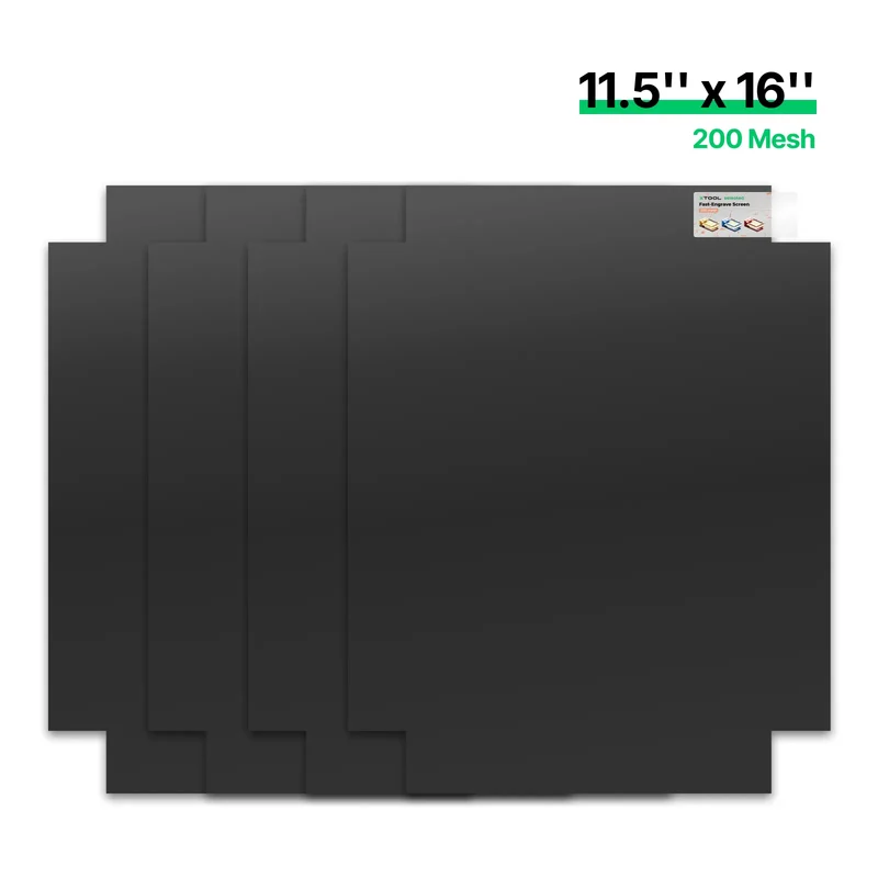 Écran Polyester à Gravure Rapide 200 mailles (4 pièces) 29 cm x 40 cm
