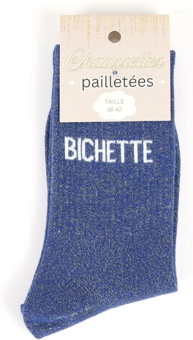 Coffret Team Pipelette – Chaussettes à paillettes Pipelette, Bichette, Chieuse | Box 3 paires