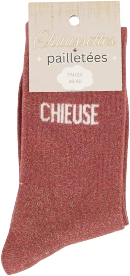 Coffret Team Pipelette – Chaussettes à paillettes Pipelette, Bichette, Chieuse | Box 3 paires